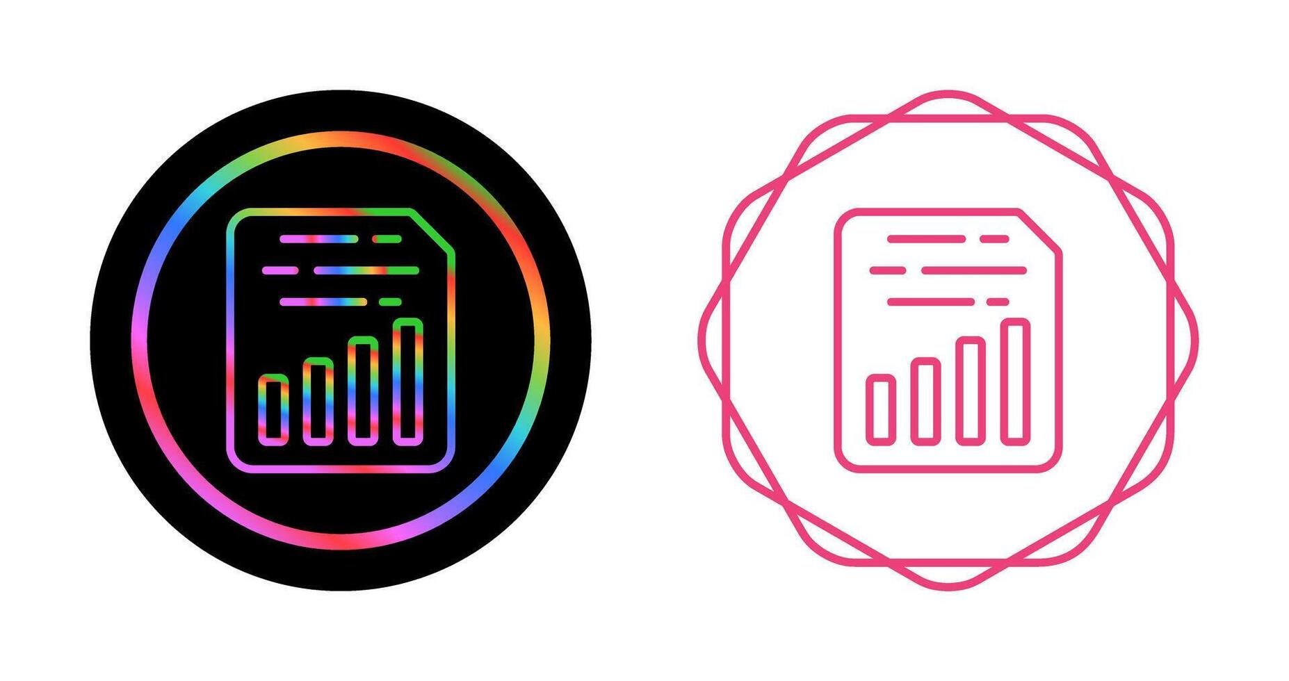 Document Insert Chart Vector Icon