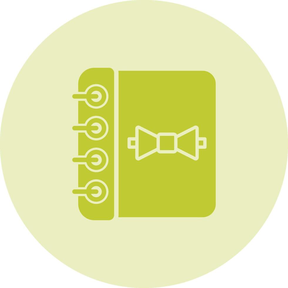 Notebook with Ribbon Vector Icon