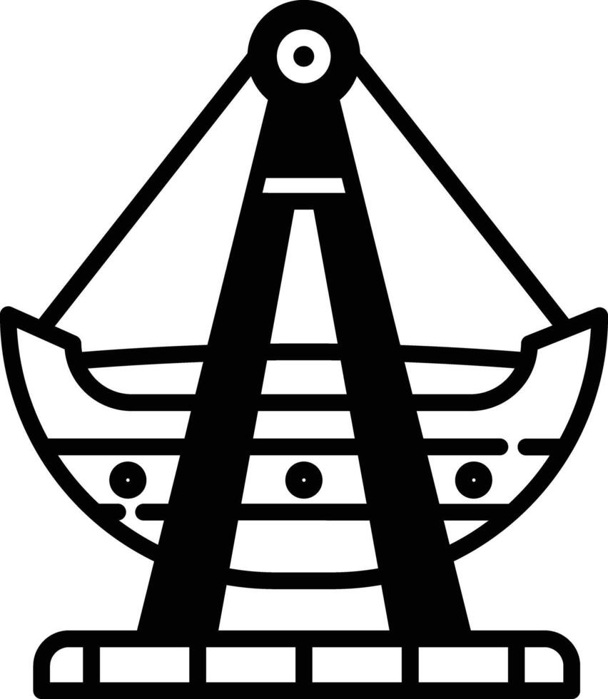 Boat glyph and line vector illustration