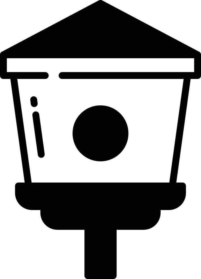 Birdhouse glyph and line vector illustration