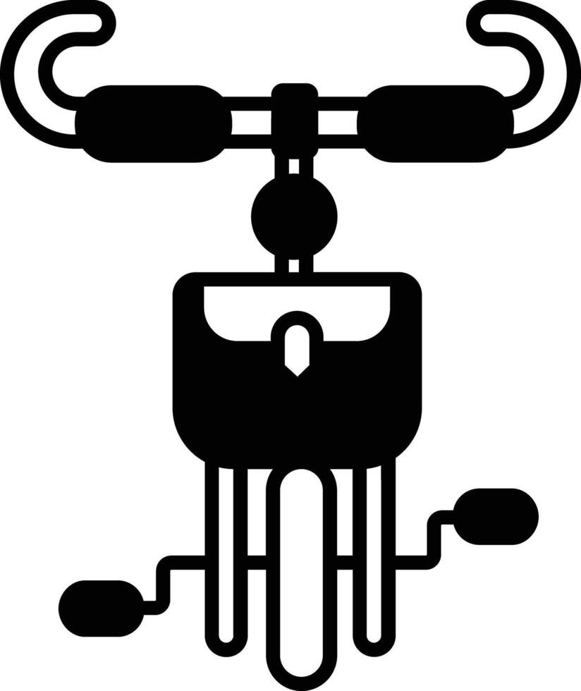 Bicycle glyph and line vector illustration