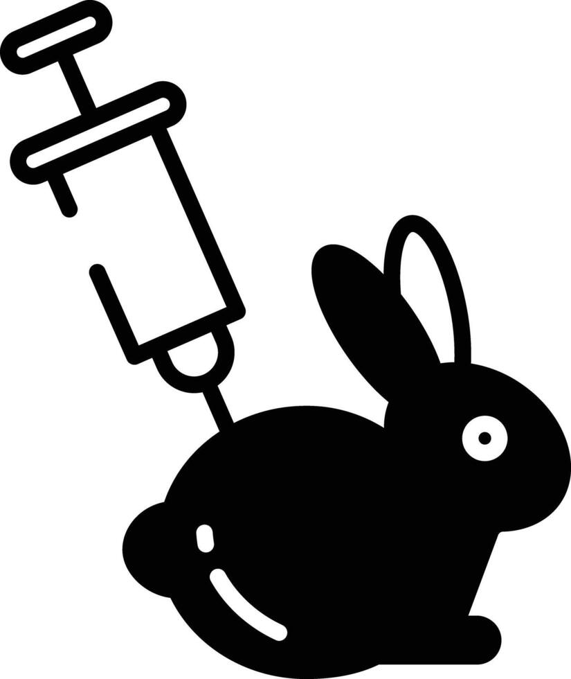 Animal testing glyph and line vector illustration