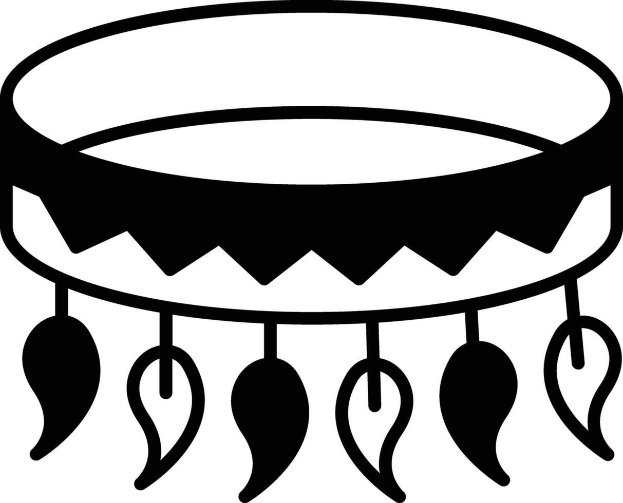 Bracelet glyph and line vector illustration