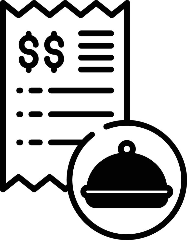 Payment glyph and line vector illustration