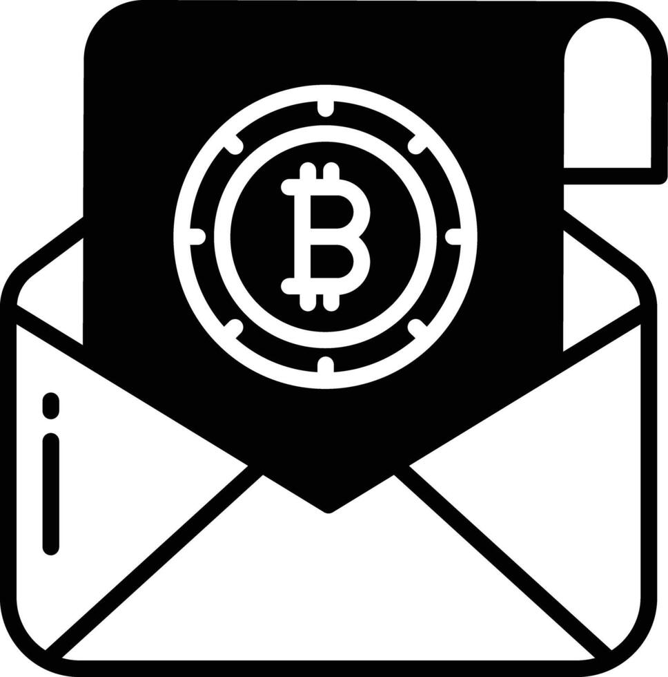Email glyph and line vector illustration