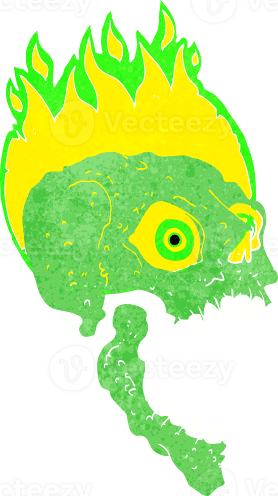 cartoon scary skull png