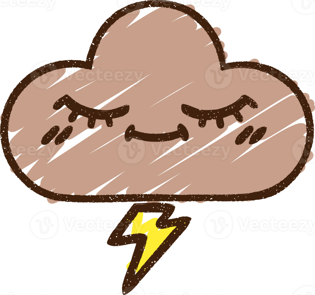 Storm Cloud Chalk Drawing png