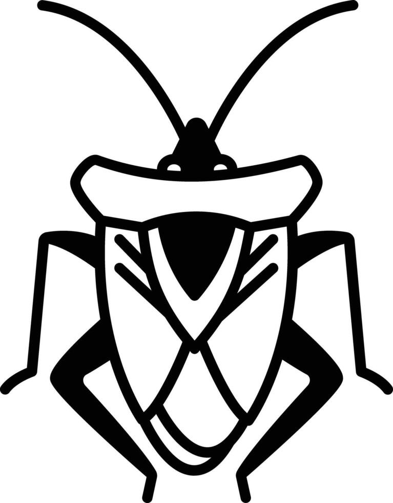 bug glyph and line vector illustration