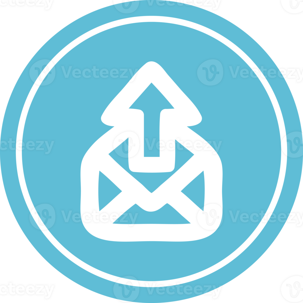 send email circular icon symbol png