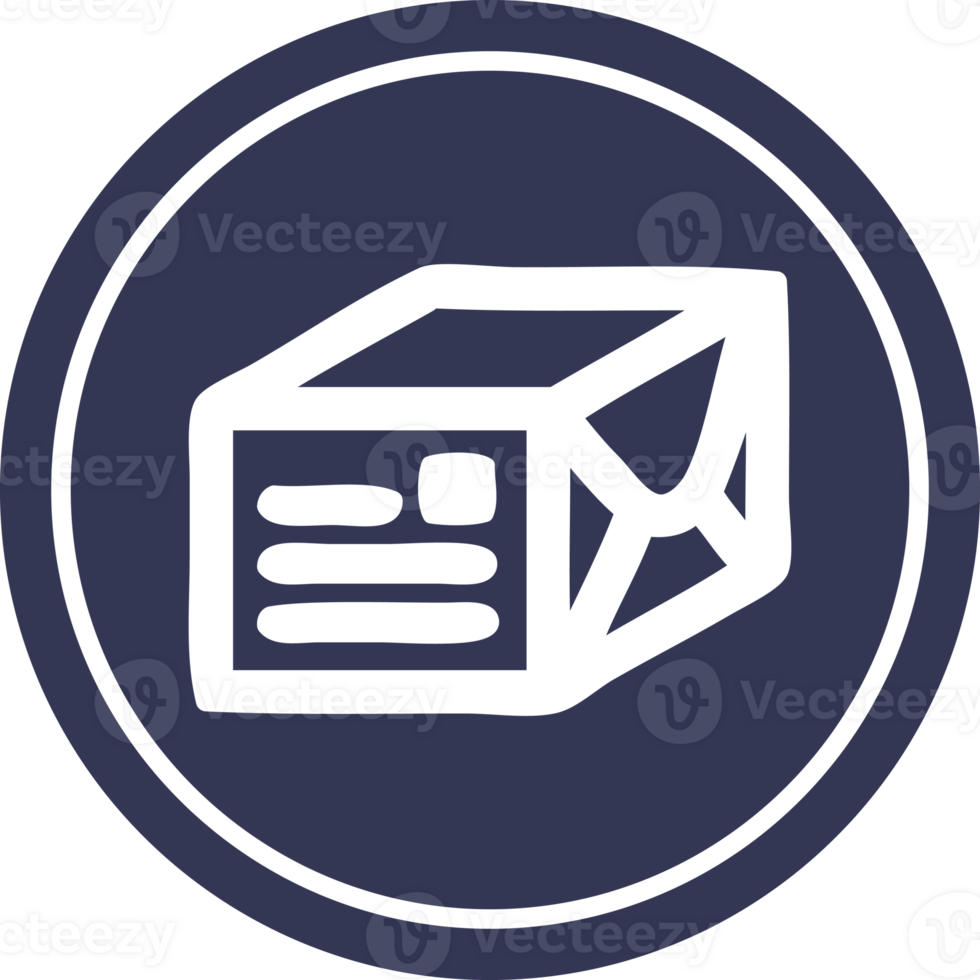 wrapped parcel circular icon symbol png