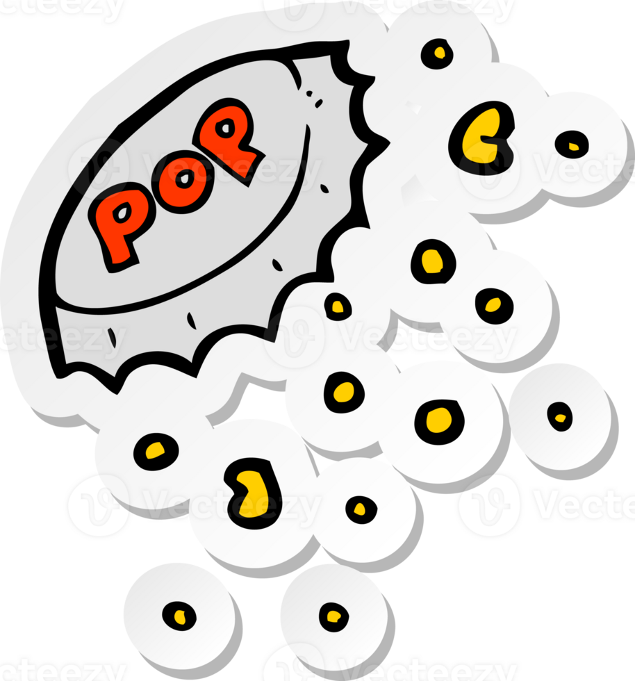 sticker of a cartoon pop cap png