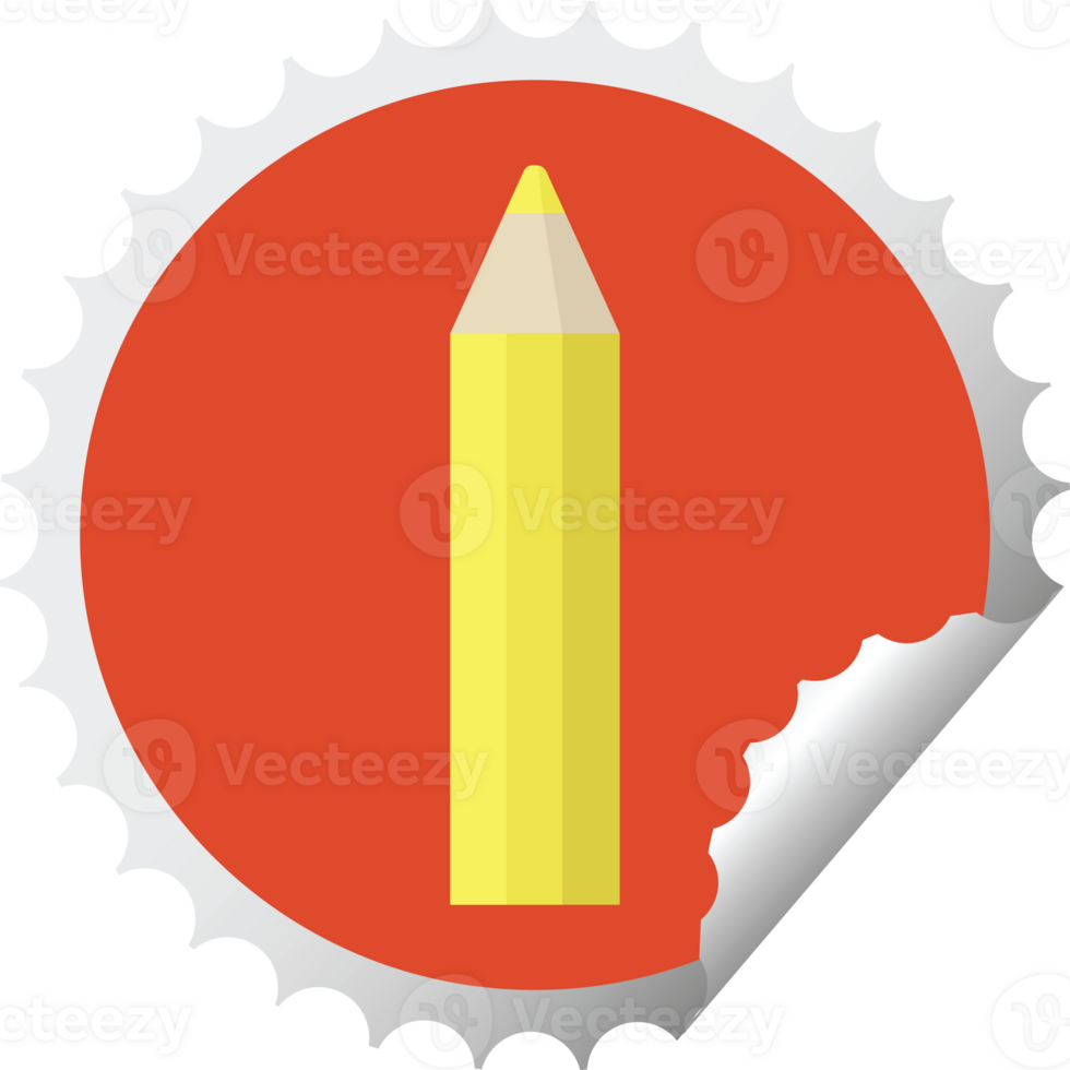 yellow coloring pencil graphic   illustration round sticker stamp png