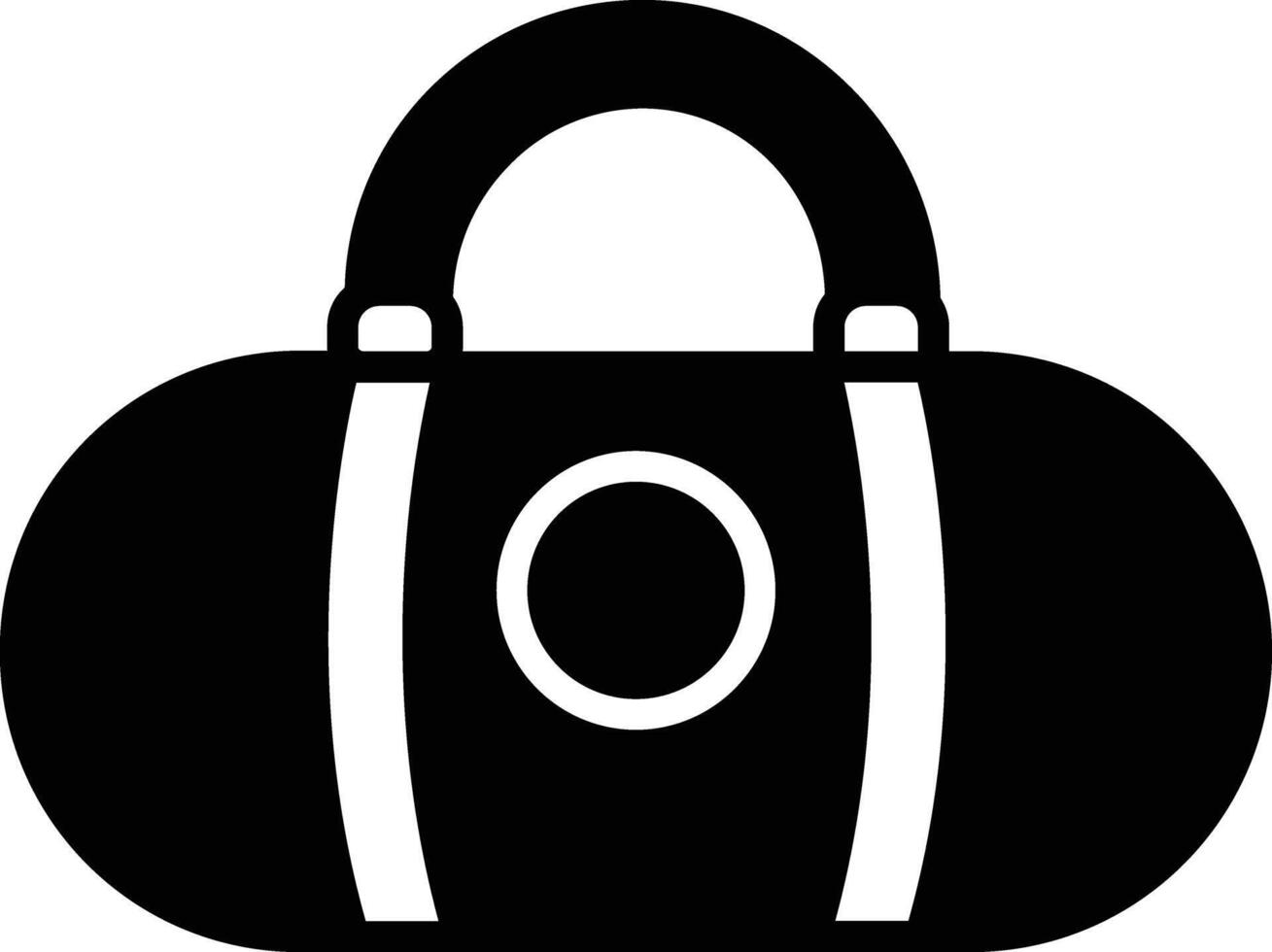Handbag glyph and line vector illustration