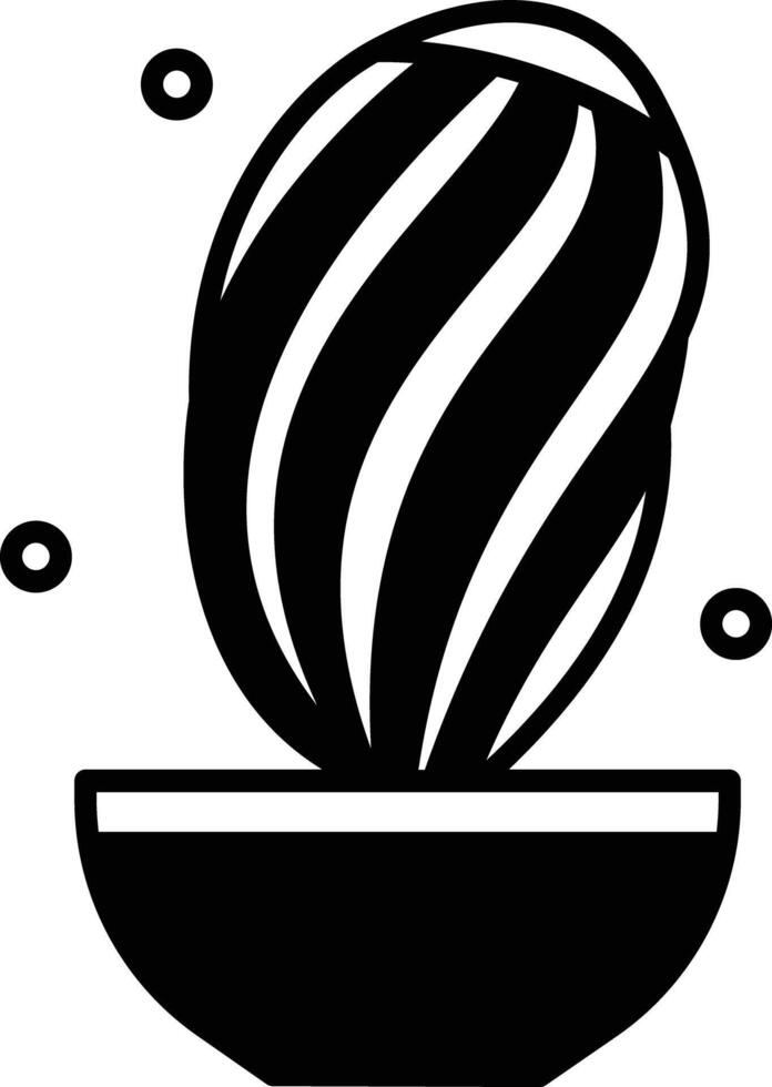 Cactus Plant glyph and line vector illustration