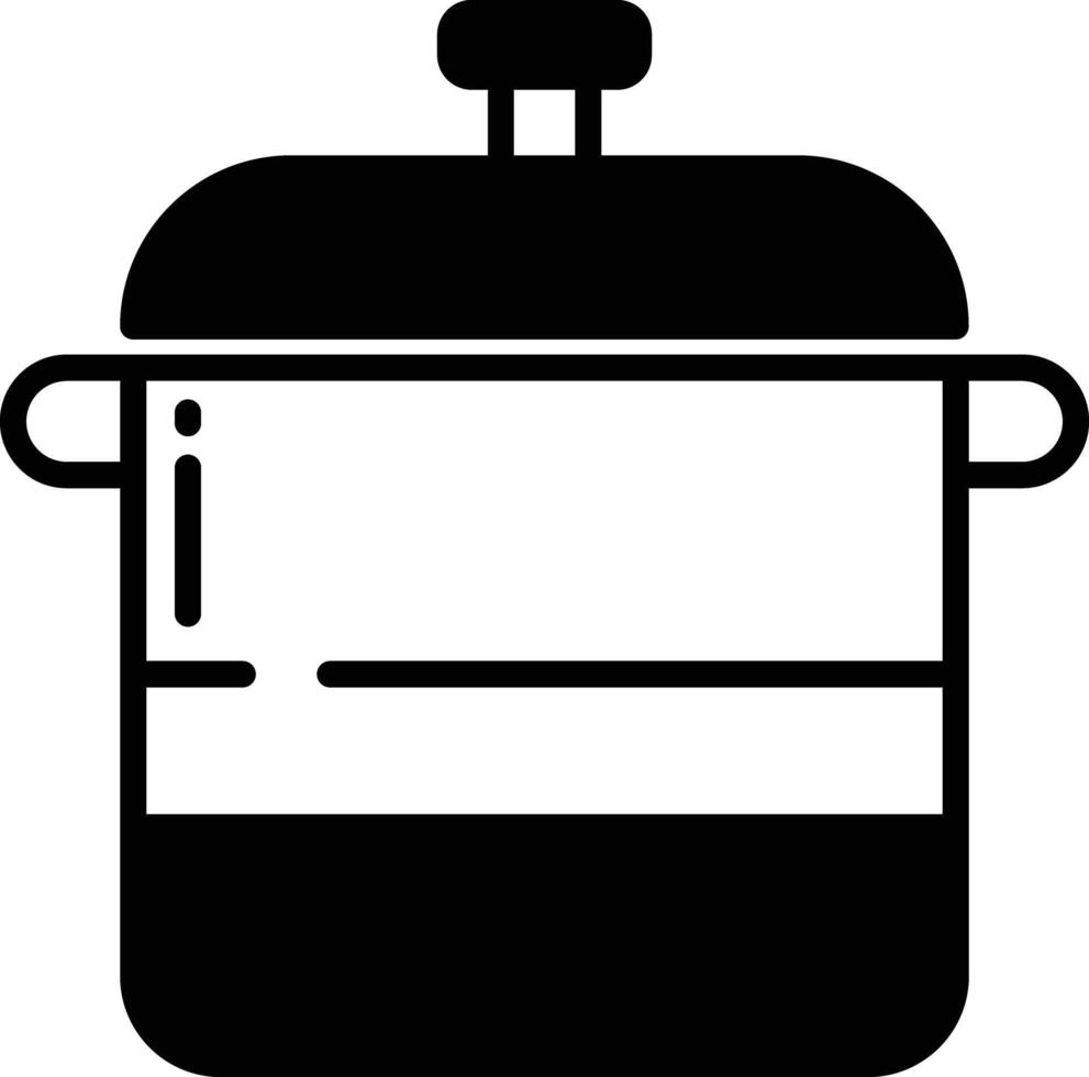 Cooker glyph and line vector illustration