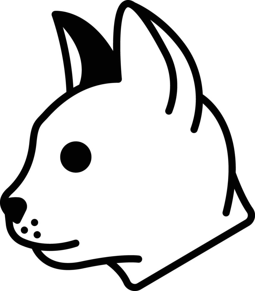 Cat glyph and line vector illustration