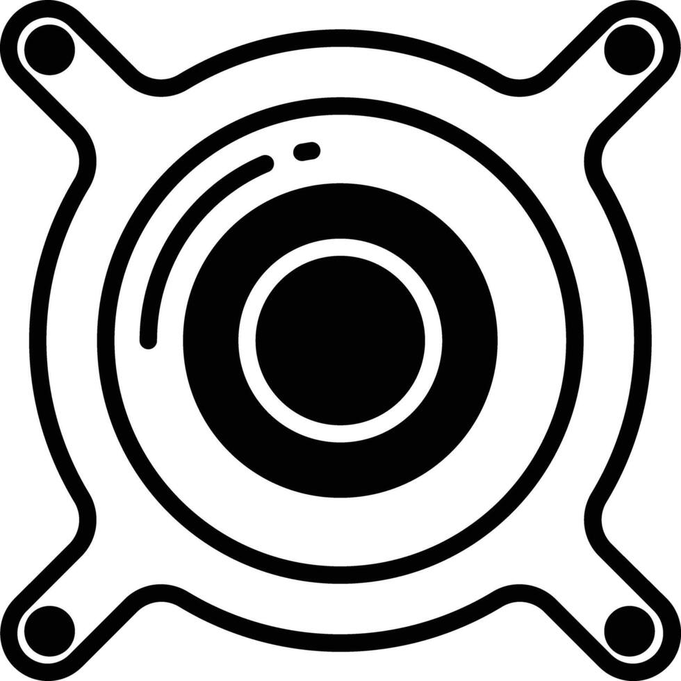 Speaker glyph and line vector illustration