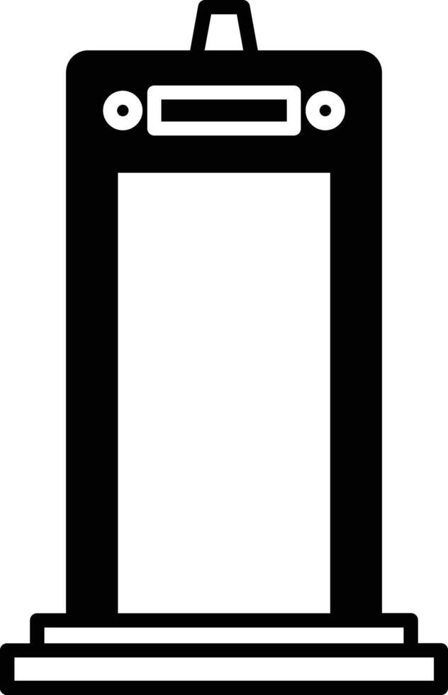 Security check machine glyph and line vector illustration