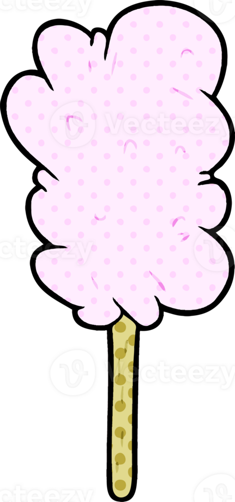 cartoon candy floss on stick png