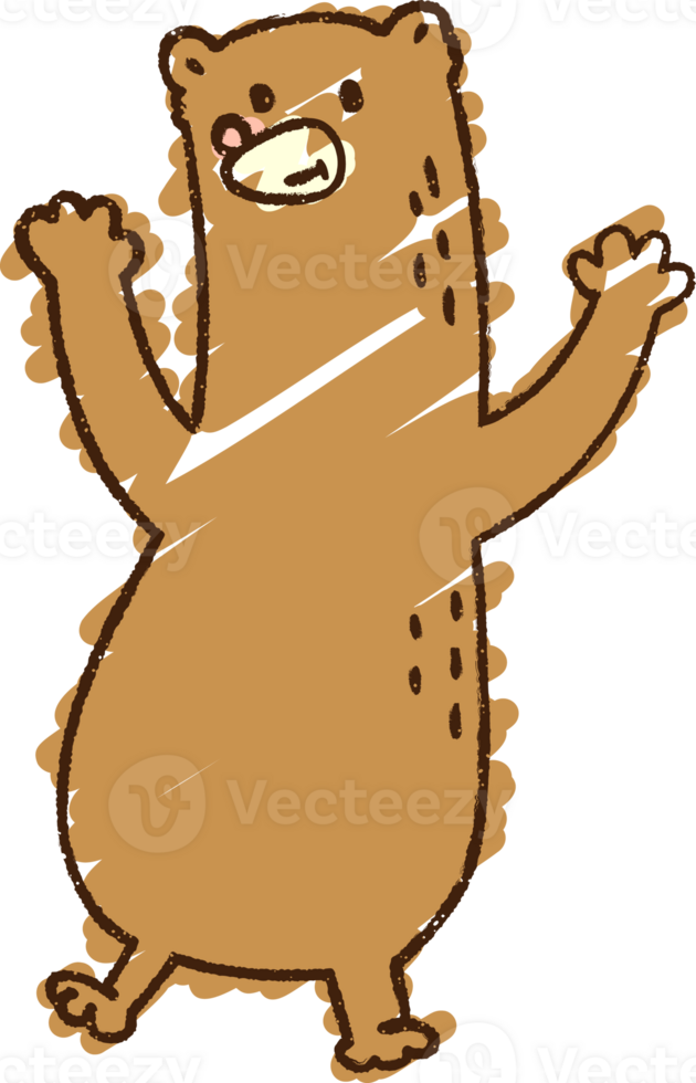 Bear Chalk Drawing png