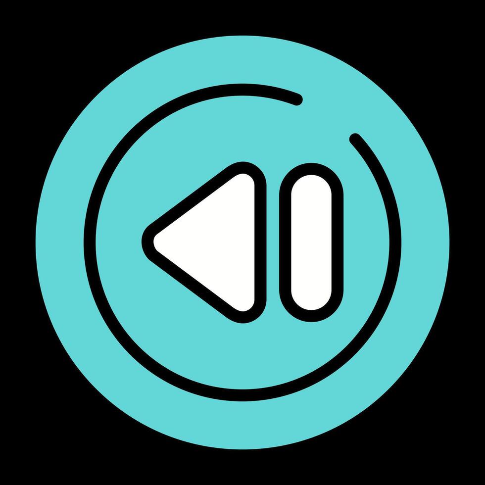 Previous Track Circle Vector Icon