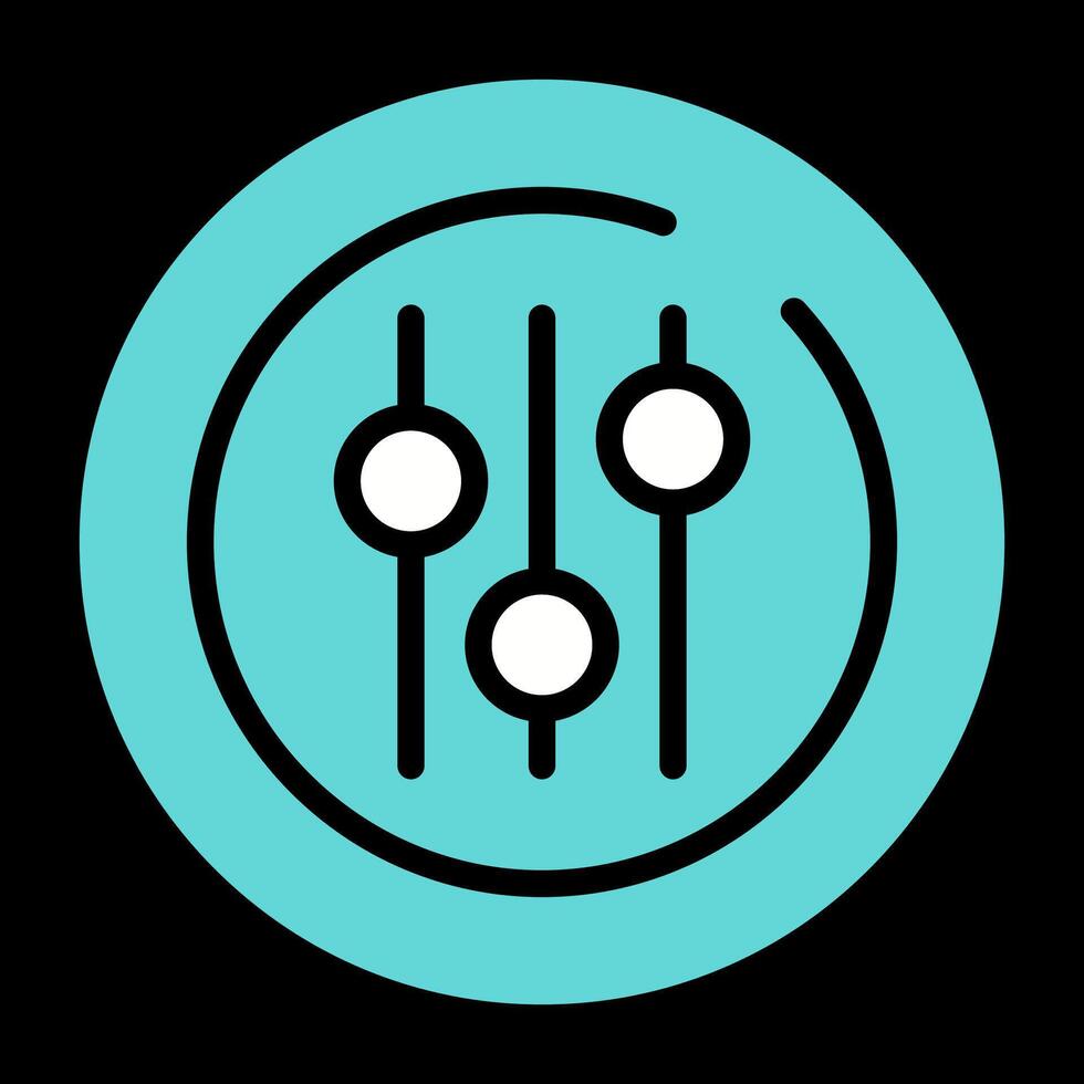 Audio Equalizer Circle Vector Icon