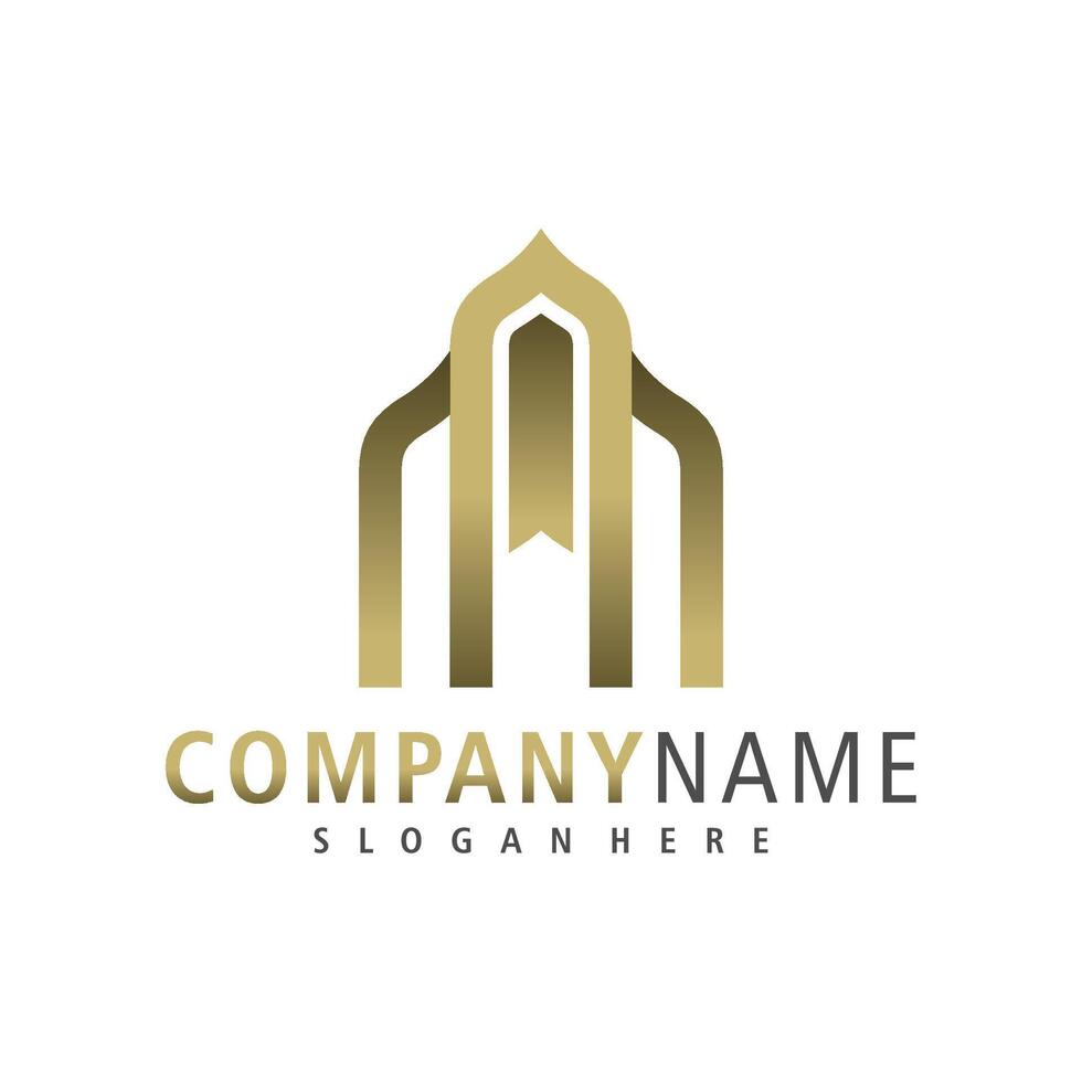 Mosque logo design vector. Creative Mosque logo concepts template vector