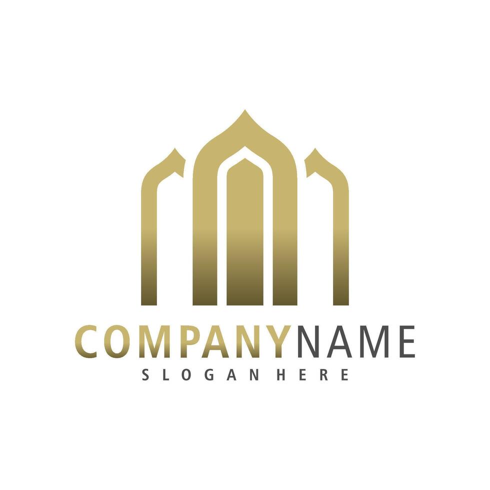 Mosque logo design vector. Creative Mosque logo concepts template vector