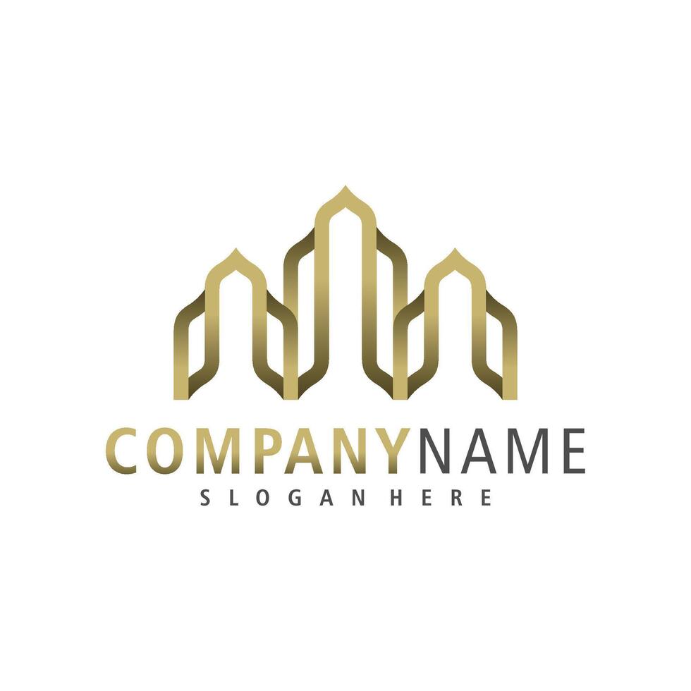 Mosque logo design vector. Creative Mosque logo concepts template vector