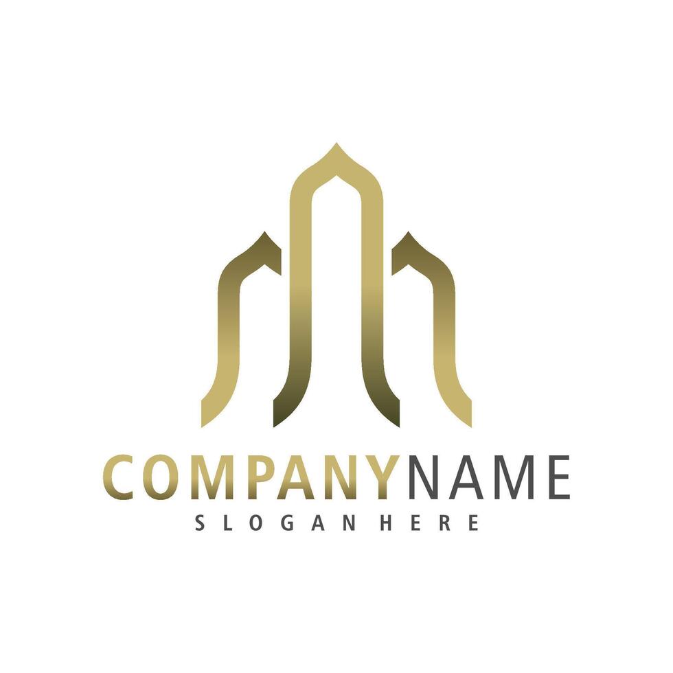 Mosque logo design vector. Creative Mosque logo concepts template vector