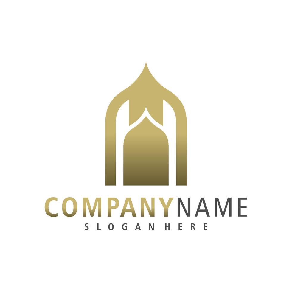 Mosque logo design vector. Creative Mosque logo concepts template vector