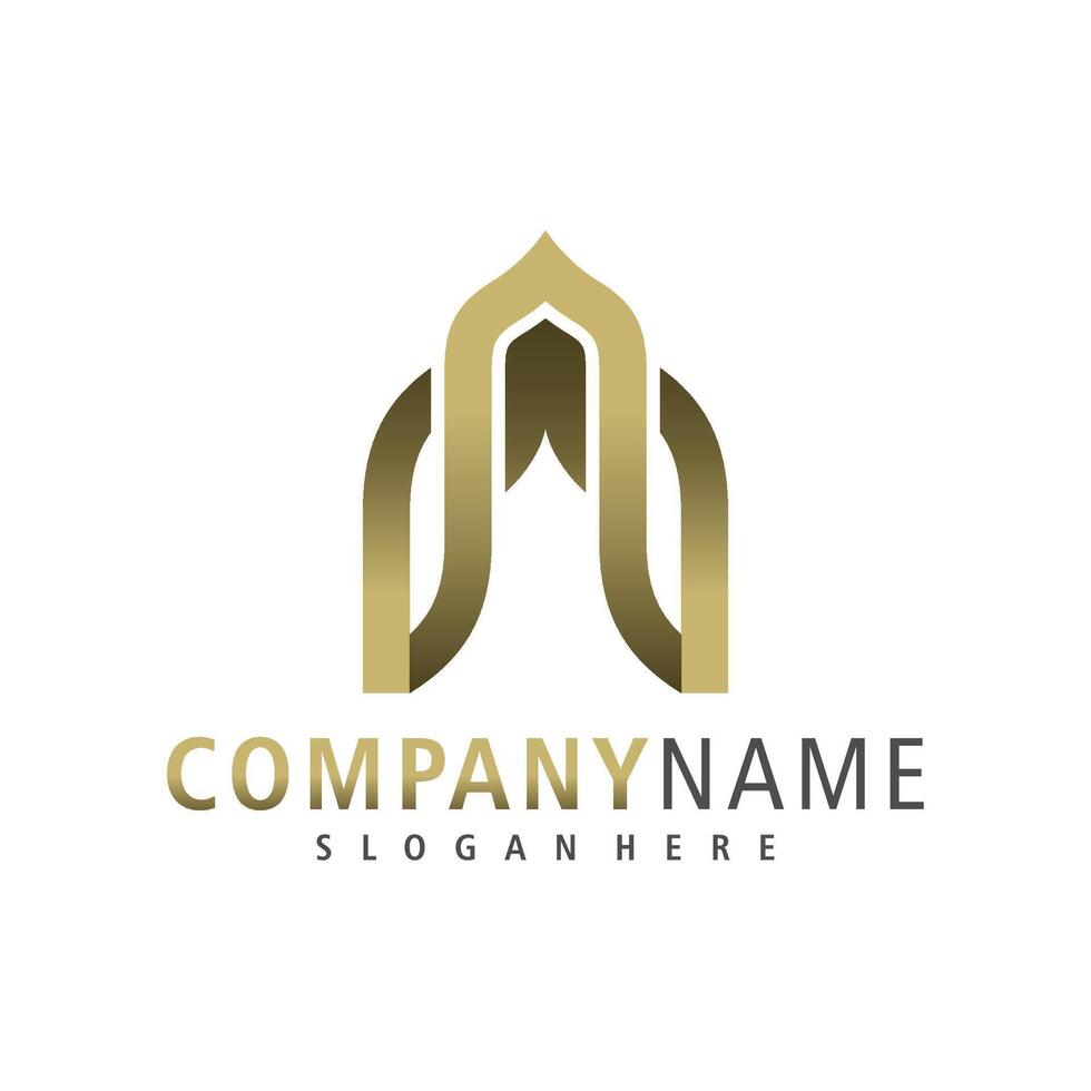 Mosque logo design vector. Creative Mosque logo concepts template vector