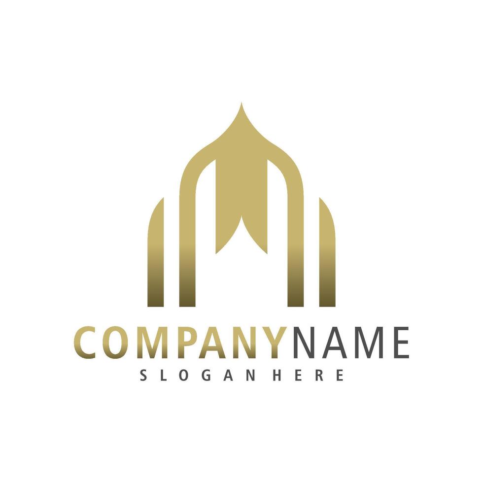 Mosque logo design vector. Creative Mosque logo concepts template vector
