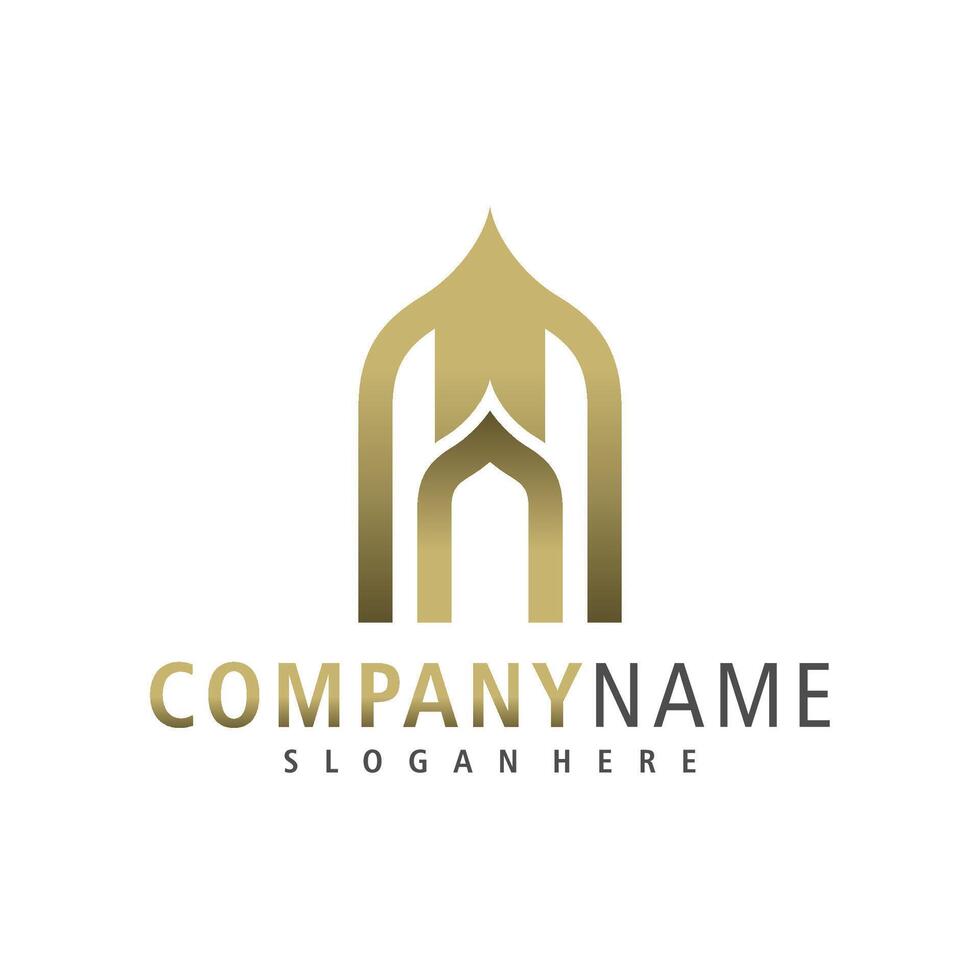 Mosque logo design vector. Creative Mosque logo concepts template vector