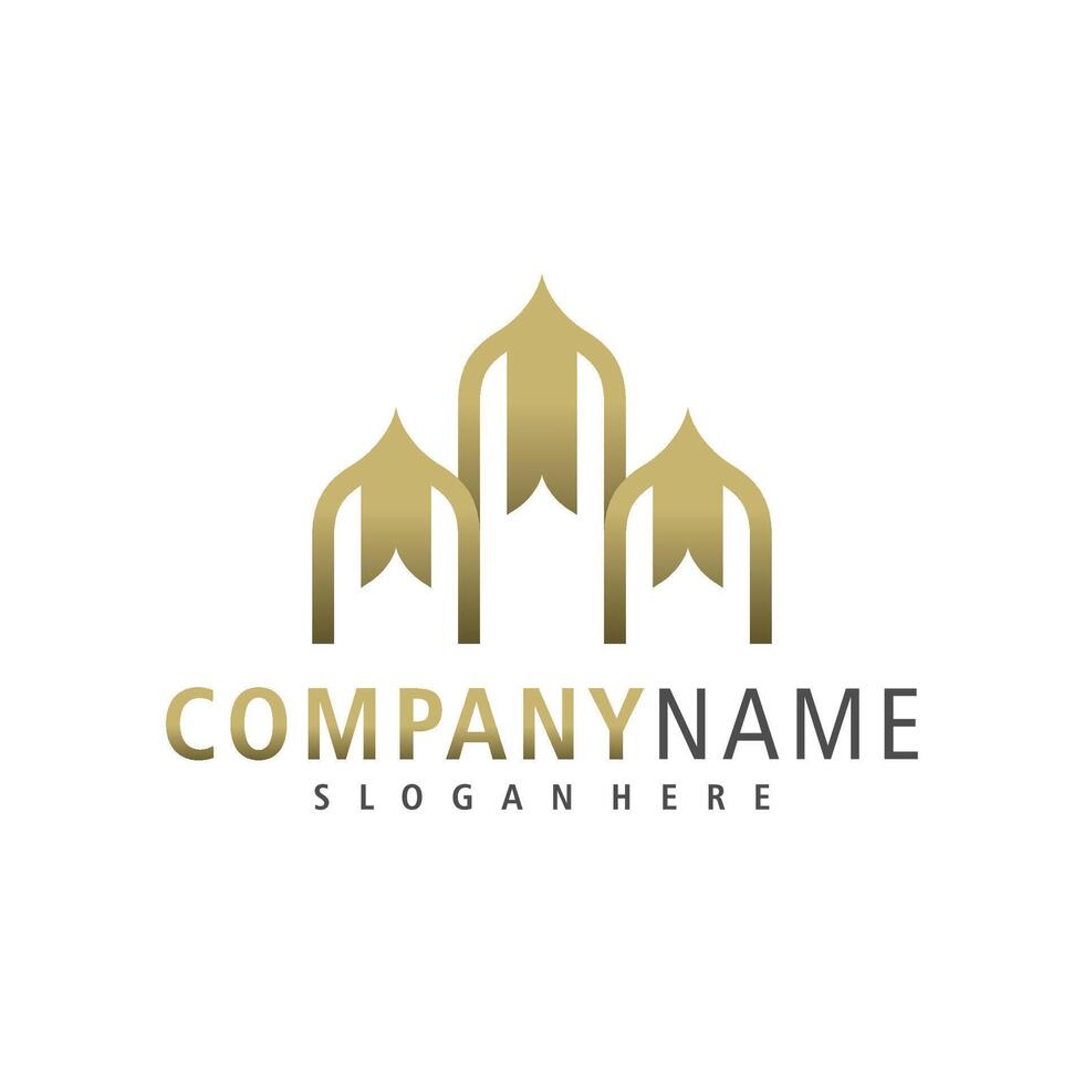 Mosque logo design vector. Creative Mosque logo concepts template vector