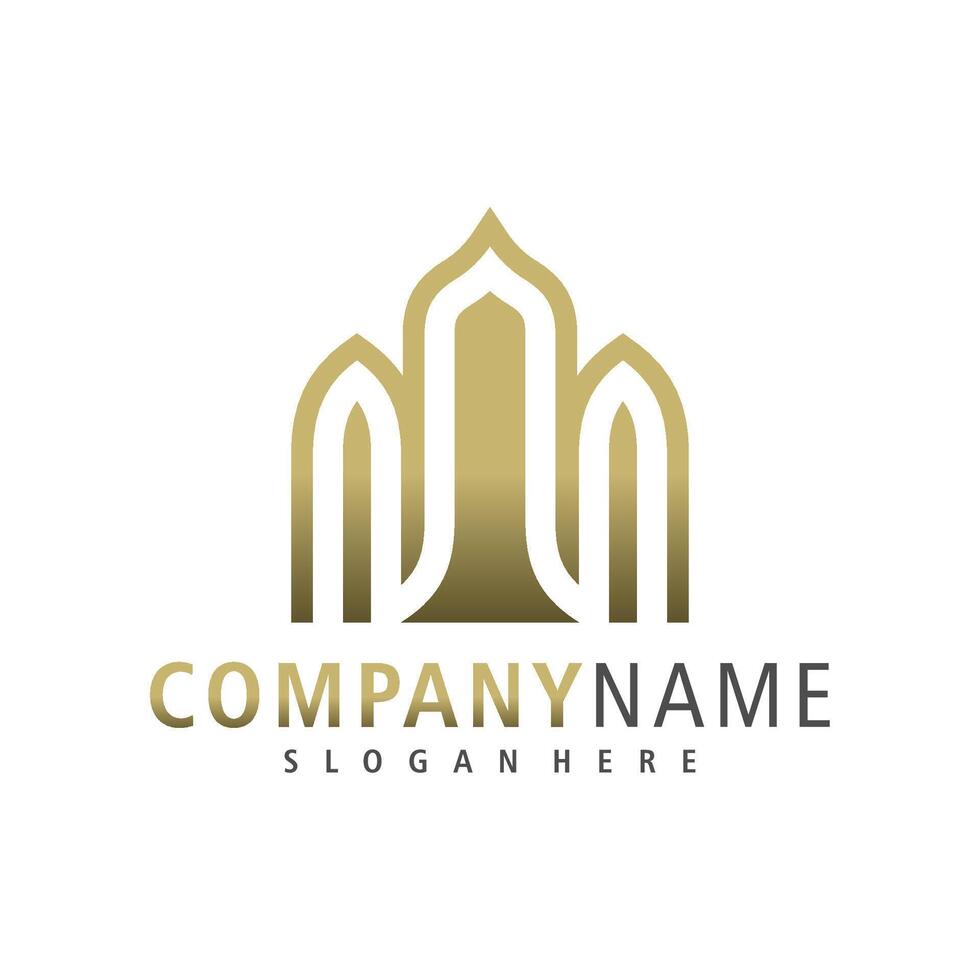 Mosque logo design vector. Creative Mosque logo concepts template vector