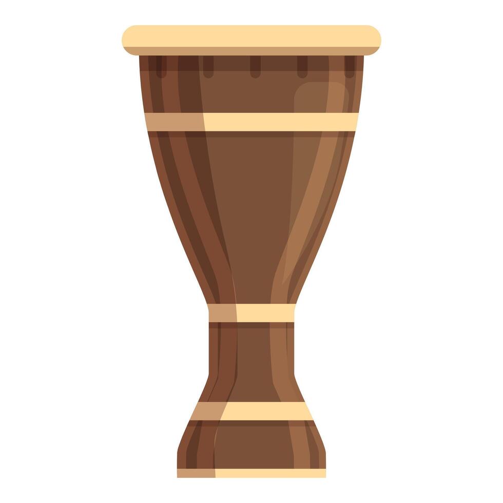 Brazin leather drums icon cartoon vector. Capoeira martial art vector