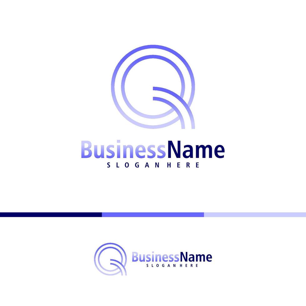Letter Q logo design vector. Creative Initial Q logo concepts template vector