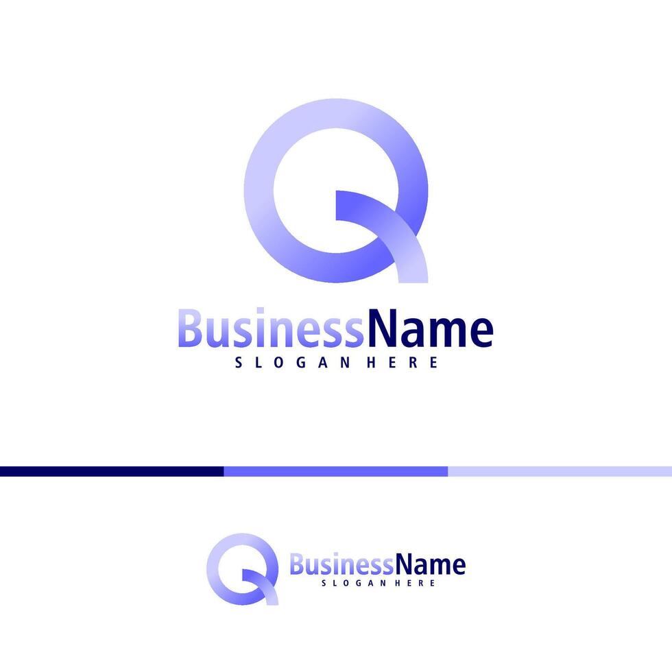Letter Q logo design vector. Creative Initial Q logo concepts template vector