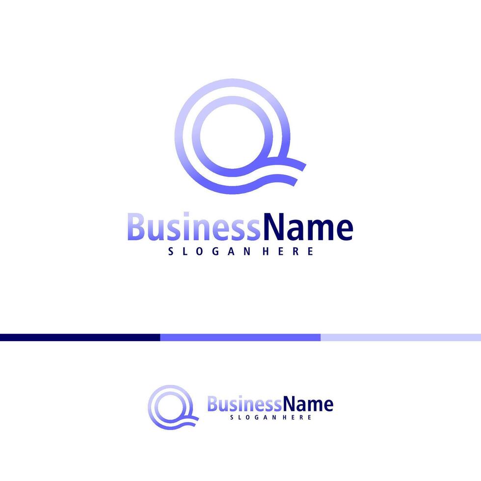 Letter Q logo design vector. Creative Initial Q logo concepts template vector