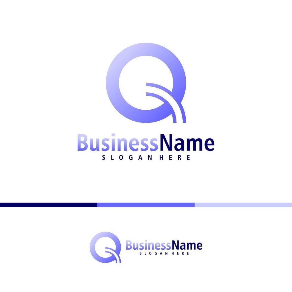 Letter Q logo design vector. Creative Initial Q logo concepts template vector