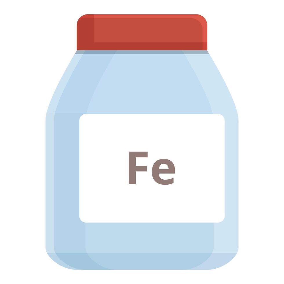 Fe dietary supplement icon cartoon vector. Capsule protein vector