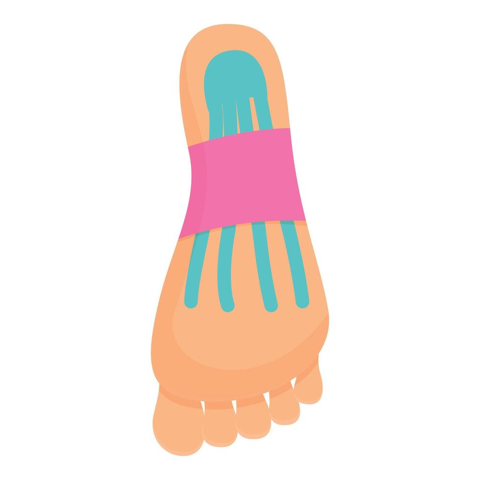 Foot pain icon cartoon vector. Health medical sport vector