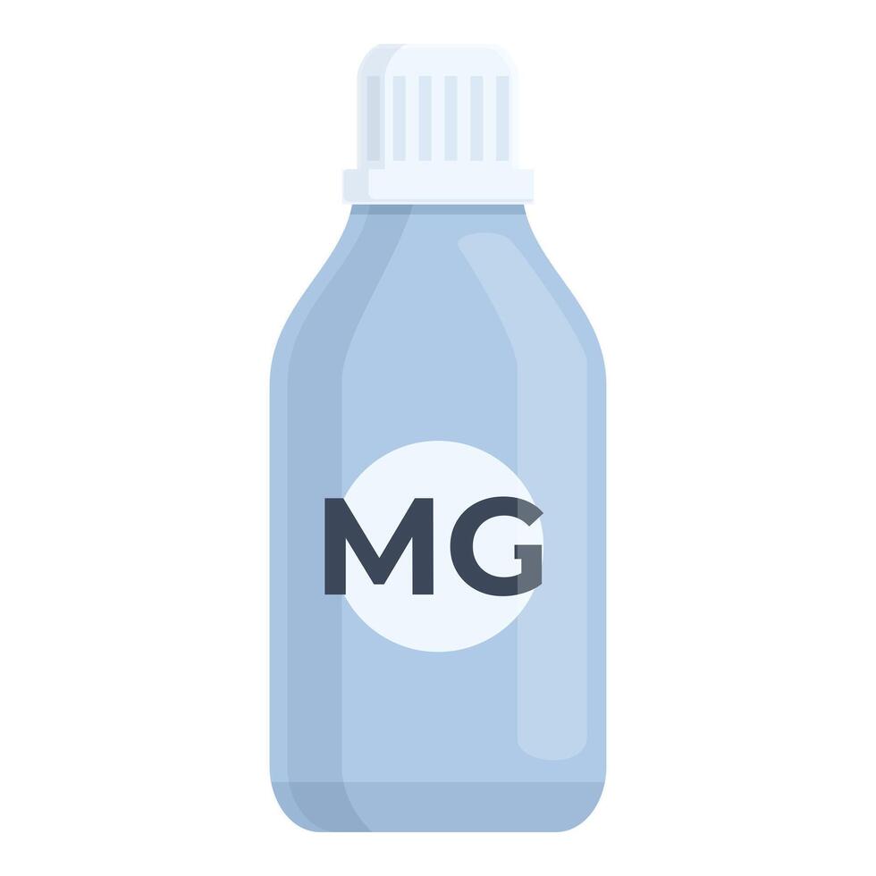 Mg vitamin bottle icon cartoon vector. Dietary supplement vector