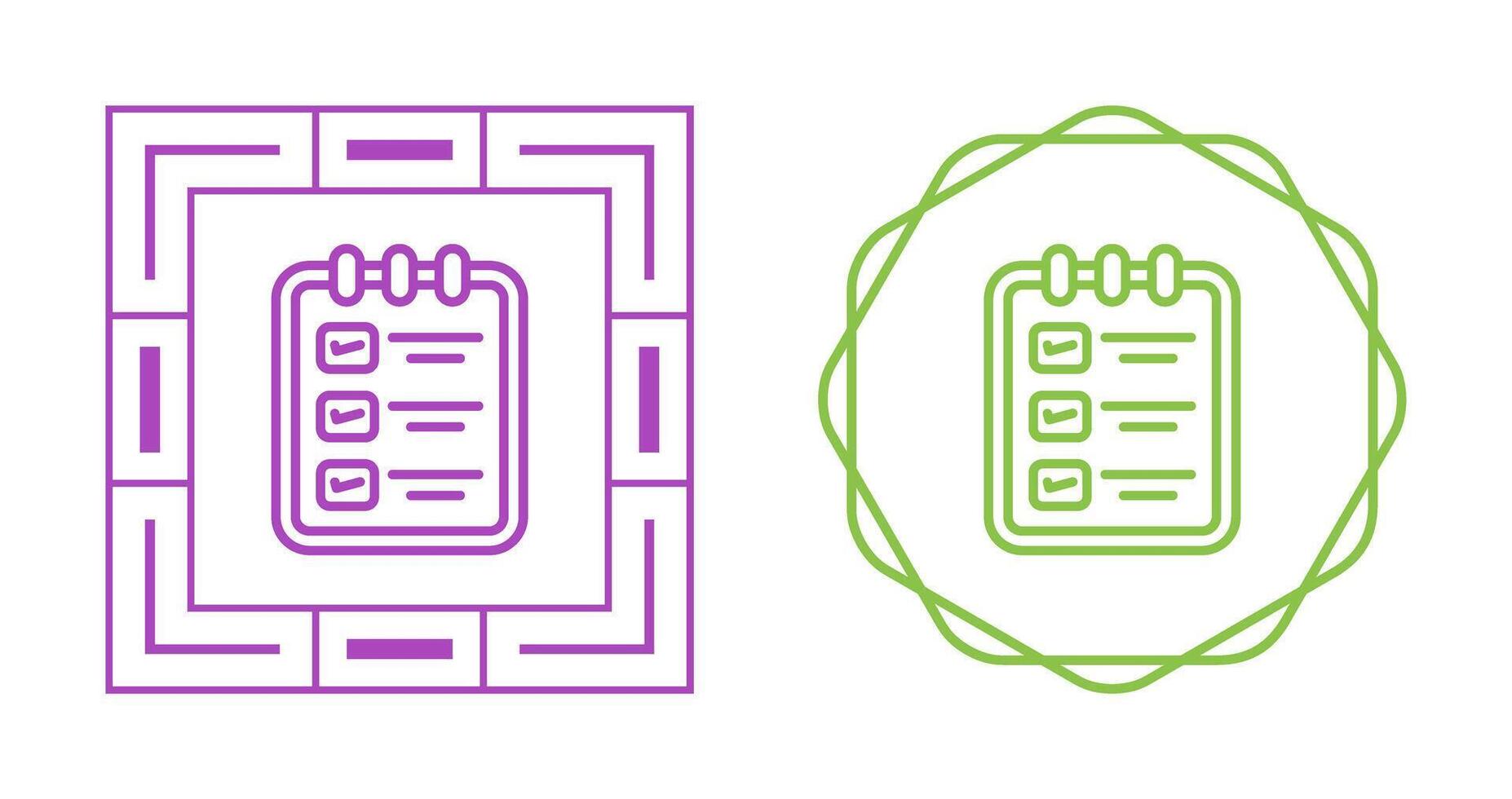 Memo pad with checklist Vector Icon