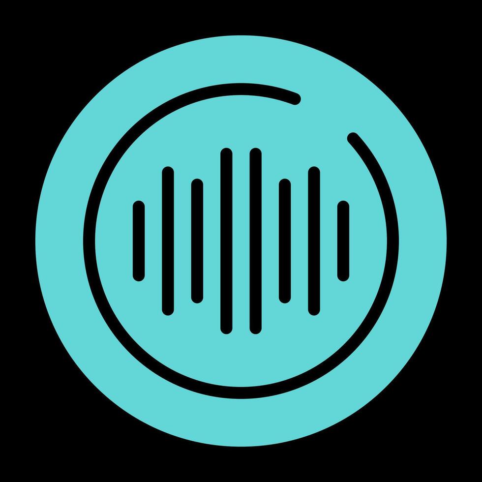 Audio Spectrum Circle Vector Icon