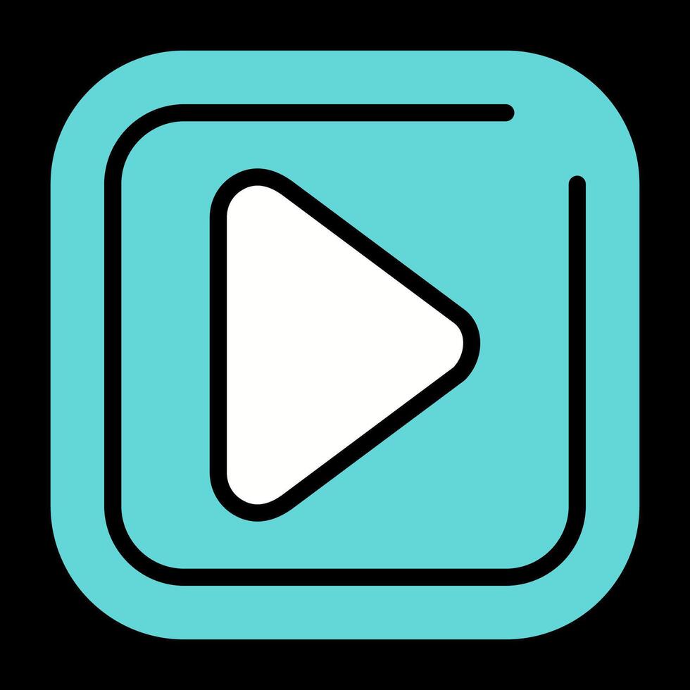 Play Sqaure Vector Icon