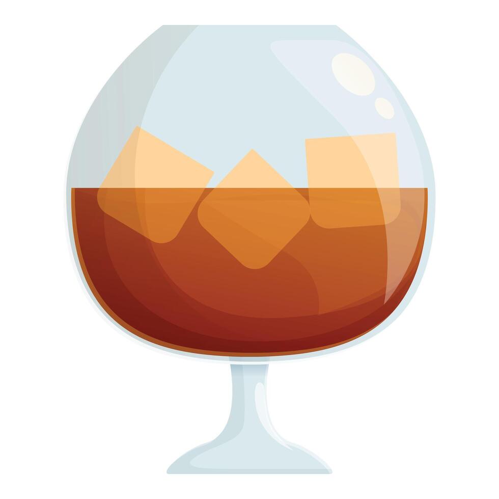 Big glass cocktail icon cartoon vector. Juice vodka vector