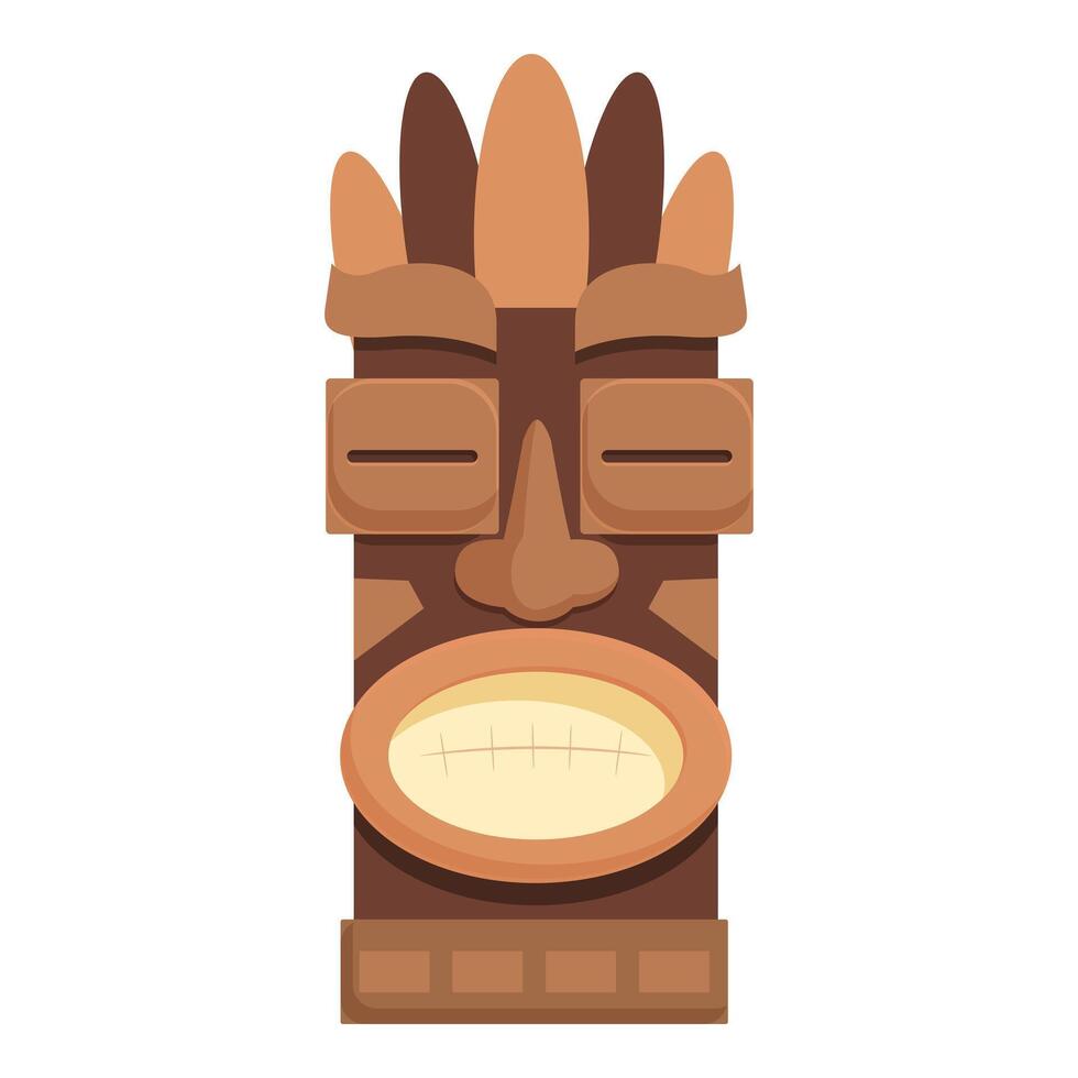 American totem icon cartoon vector. Animal angry vector