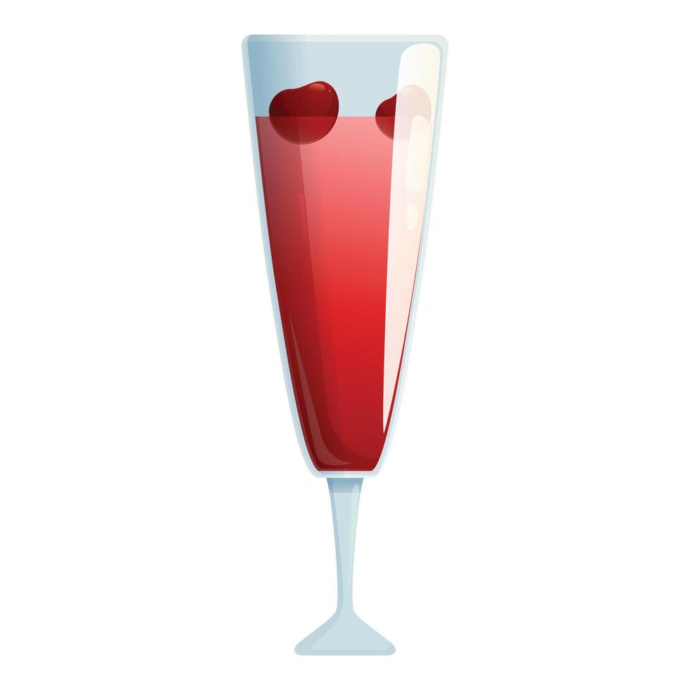verano rojo cóctel icono dibujos animados vector. alcohólico bebidas vector